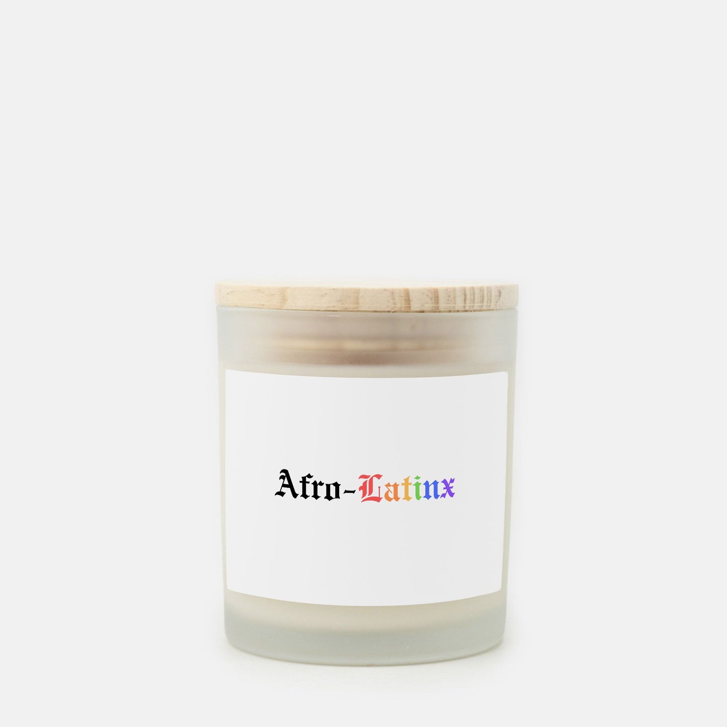 Afro-Latinx #Pride Hand Poured Candle - Frosted Glass (11 oz)