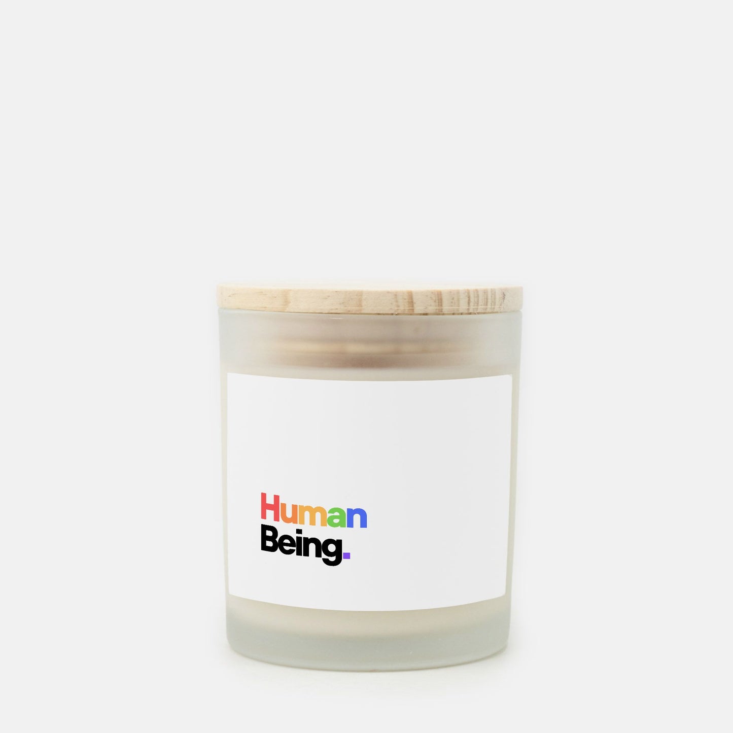 Human Being. #Pride Hand Poured Candle - Frosted Glass (11 oz)