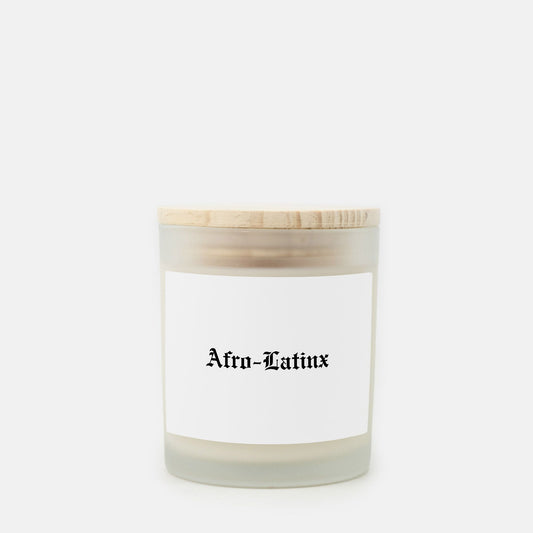 Afro-Latix Hand Poured Candle Frosted Glass (11 oz)